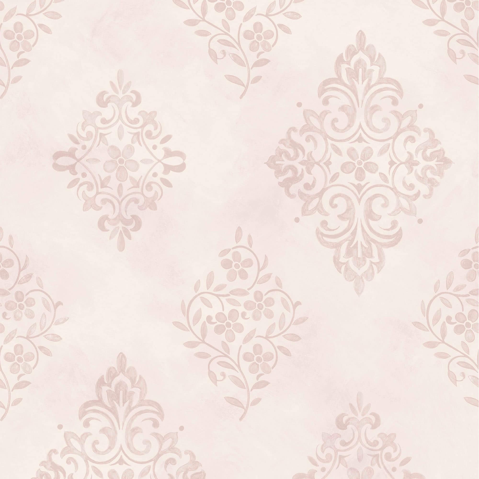 Shabby Chic by Rachel Ashwell Diamond Motif Pink Wallpaper