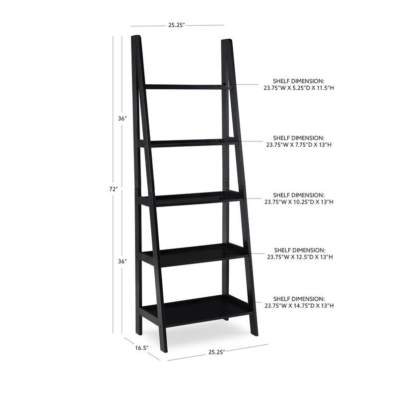 Freya 5-tier Ladder Bookshelf