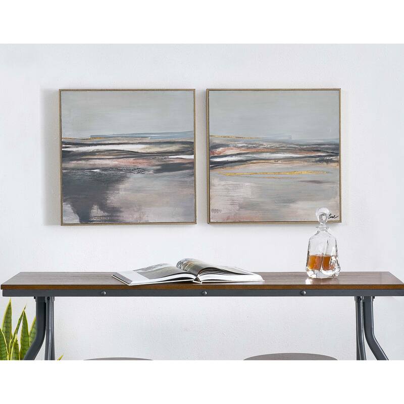 Renwil Salinas 24" Wide Canvas Art, Grey