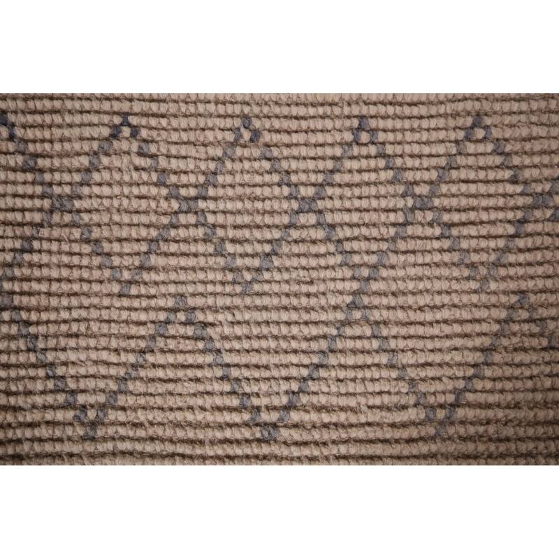 Trellis Moroccan Area Rug Handmade Wool Carpet - 8'11"x 12'6"