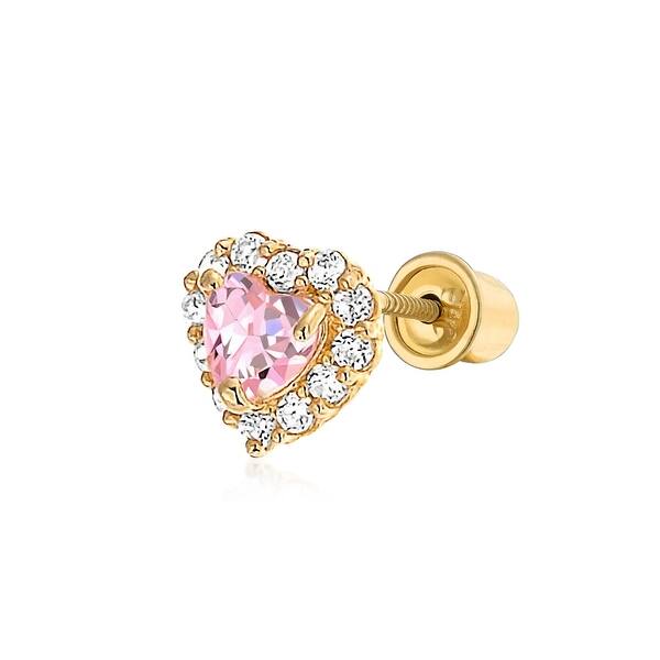 Shop Pink Cubic Zirconia Helix Cartilage Ear Lobe Piercing