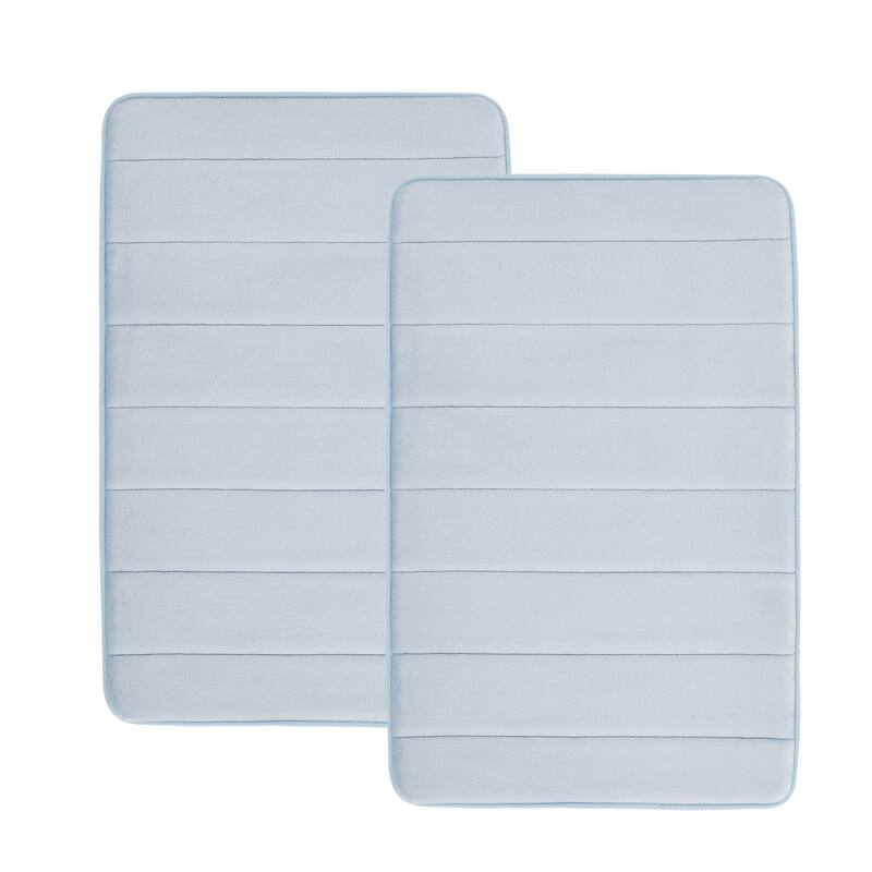 Truly Soft 2 Pack Solid Memory Foam Bath Rug