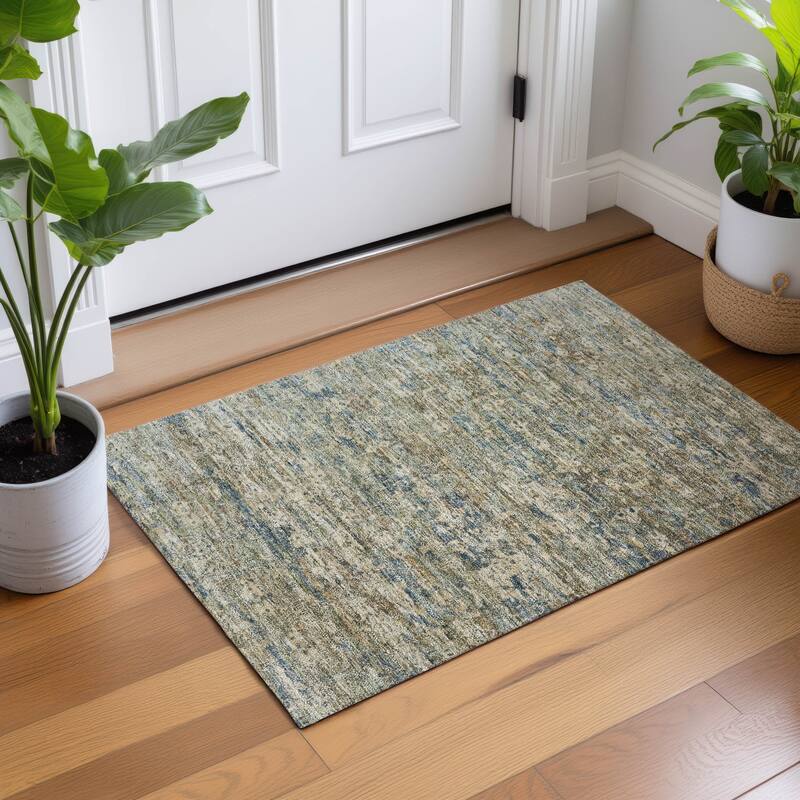 Machine Washable Indoor/ Outdoor Traditional Harmony Chantille Rug