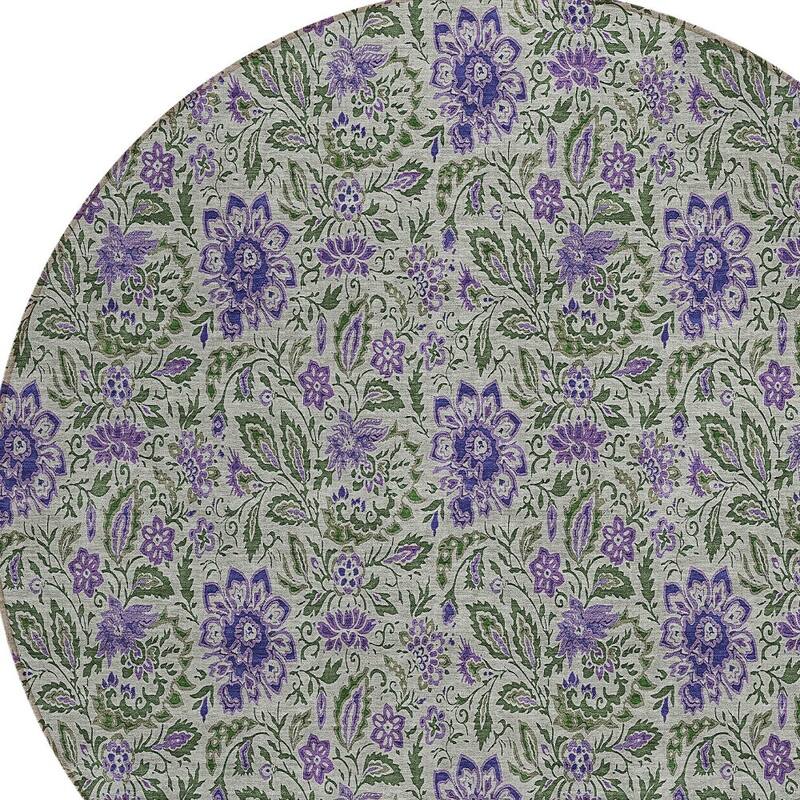 HomeRoots Floral Transitional Rectangle Outdoor Rug