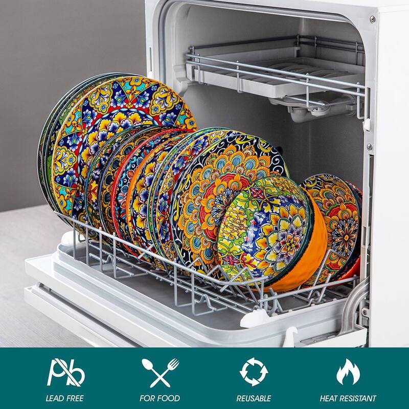 vancasso SIMI 16-piece Bohemian Porcelain Pattern Dinnerware Set