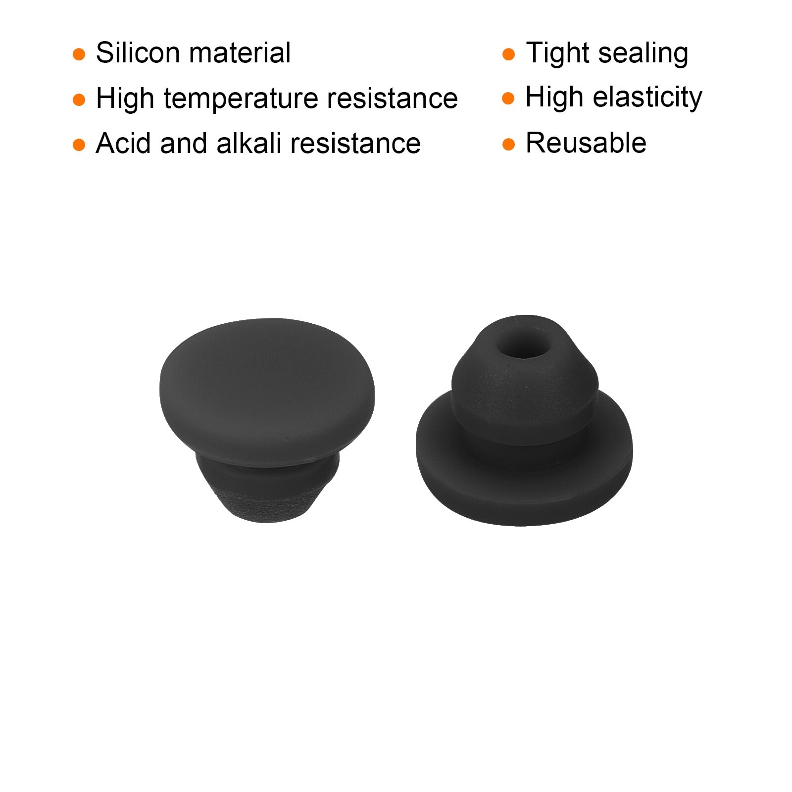 Silicone Snap in Locking Hole Plugs,Panel Seal Cover Round for Kitchen Bulkhead Waterproof Sealing Plug