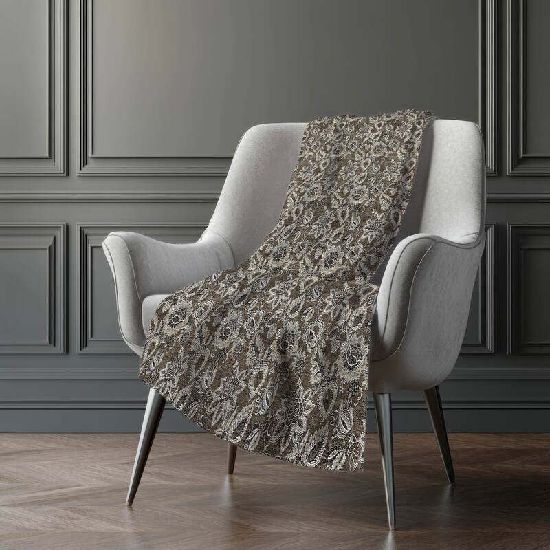 Premium Machine Washable Floral Sherpa Throw Blanket