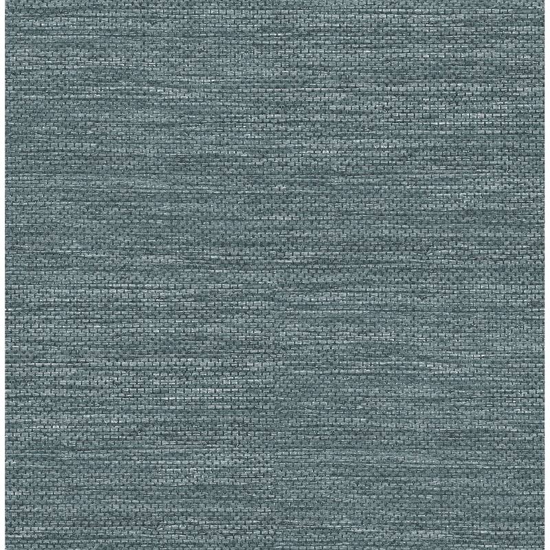 A-Street Prints Malin Dark Blue Faux Grasscloth Wallpaper