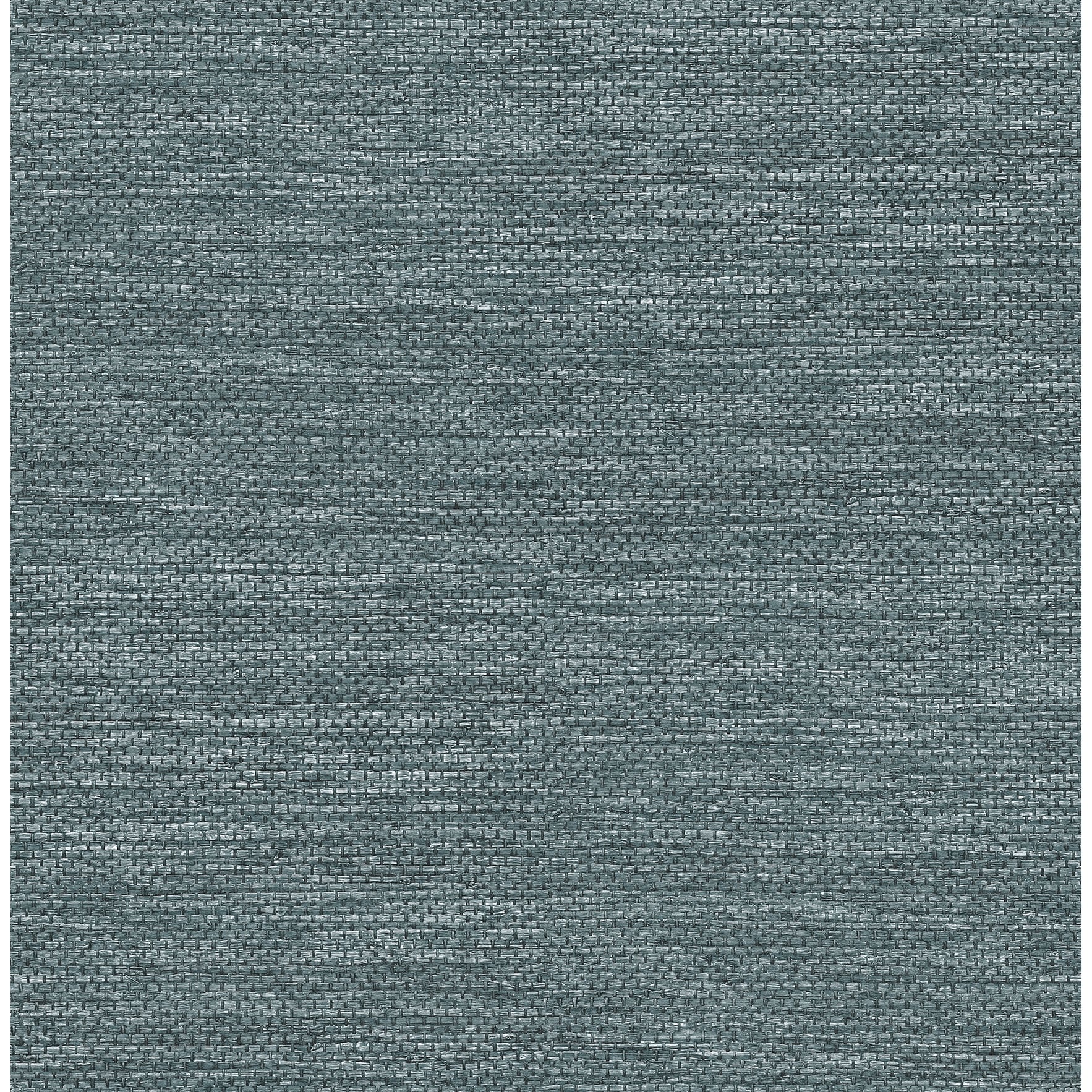 A-Street Prints Malin Dark Blue Faux Grasscloth Wallpaper