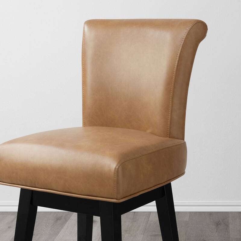 Spruce & Spring Noah Modern Upholstered Counter Height Swivel Barstool Single