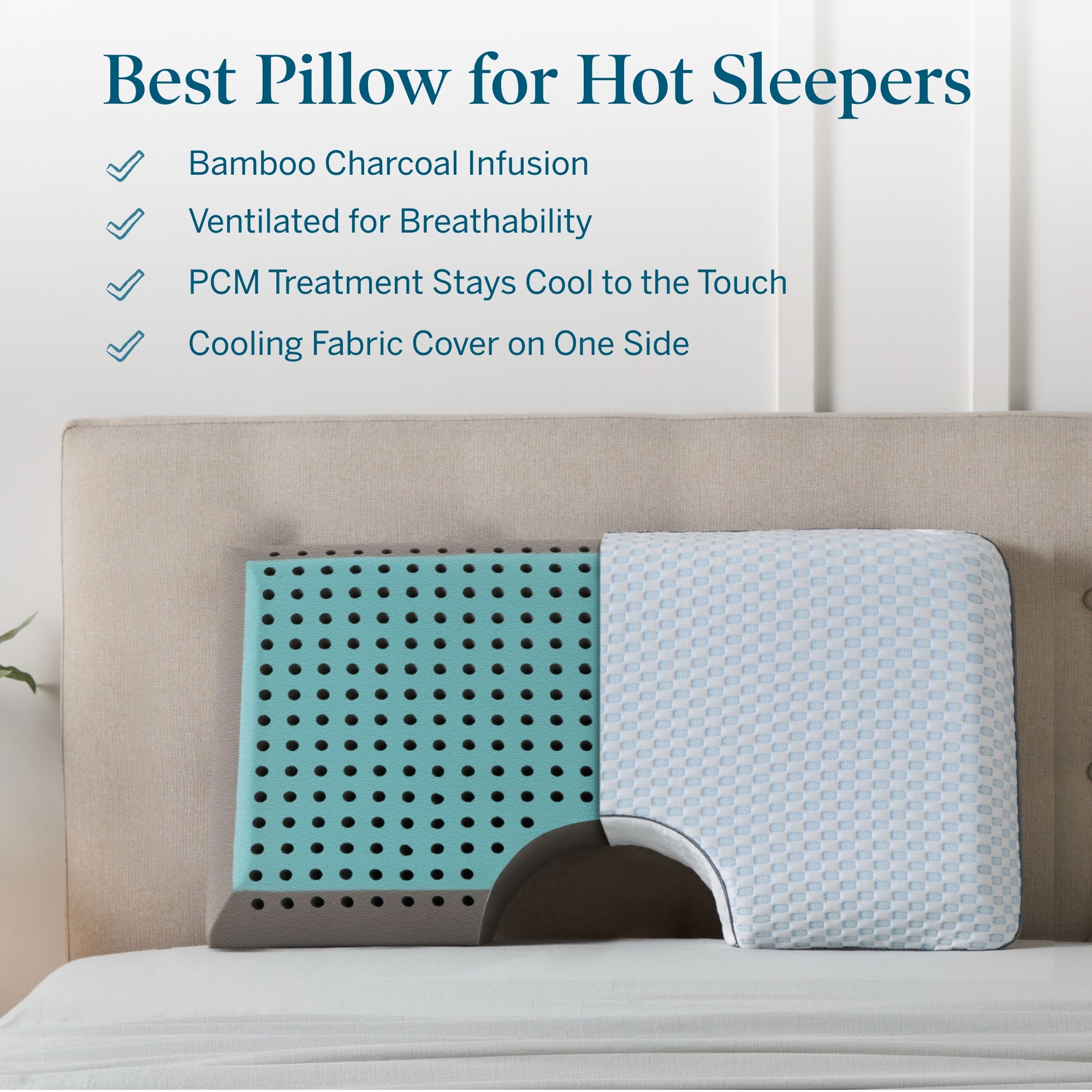 Lucid advanced memory foam pillow top