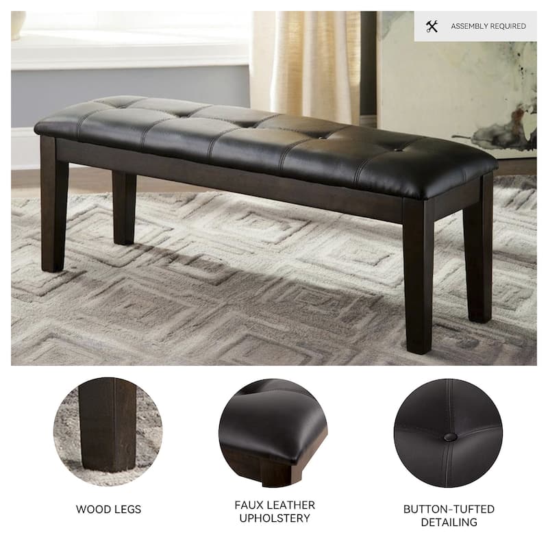 Haddigan Dark Brown Dining Bench