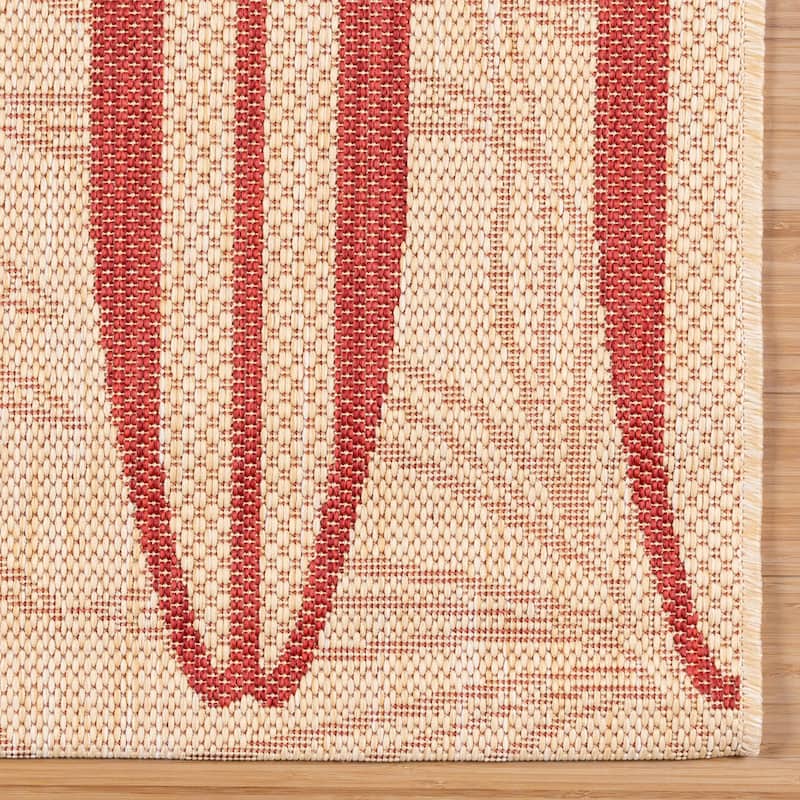 Disney Licensed Mickey Mouse Indoor Outdoor Flatweave Area Rug Tropical Surfing Polypropylene Coastal Accent Rug