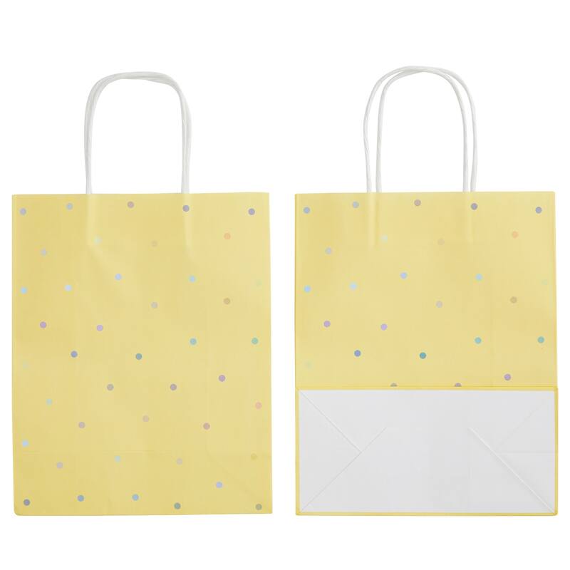 Blue Panda 36 Pack Medium Pastel Party Gift Bags with Handle, White Tissue Paper 10x8x4"