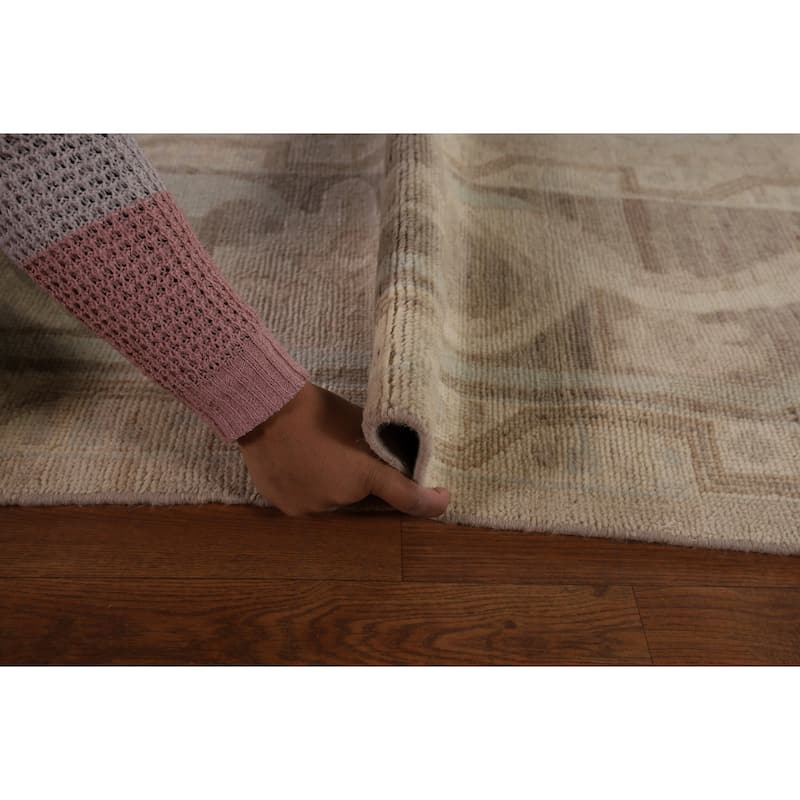 Oushak Oriental Area Rug Turkish Hand-Knotted Wool Carpet - 9'0" x 11'8"