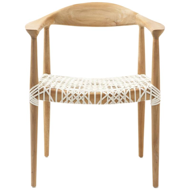 SAFAVIEH Trix Light Oak Arm Chair - 25Wx19Dx31H