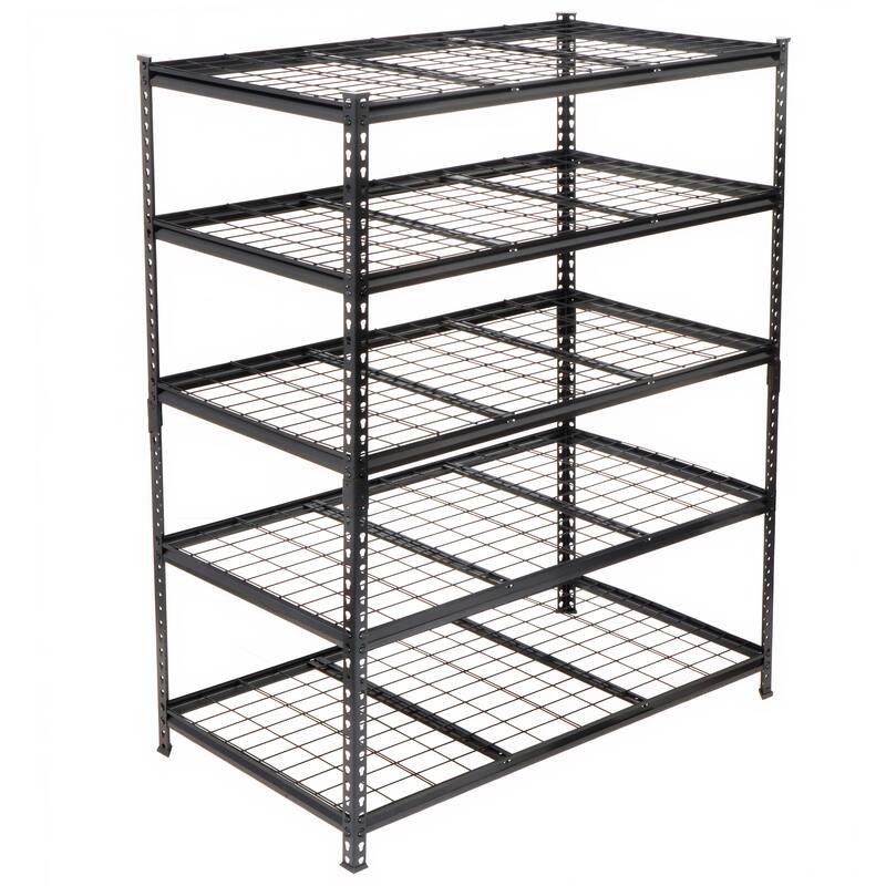 5-Tier Heavy Duty Metal Shelving Unit,48"W x 24"D x72"H,Adiustable Storage Rack,Boltless Assembly,4000 lbs Total Load Capacity