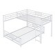 preview thumbnail 8 of 8, Twin over Full Size L-shaped Metal Bunk Bed