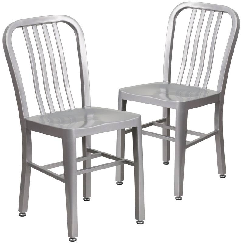 2 Pack Metal Indoor-Outdoor Chair