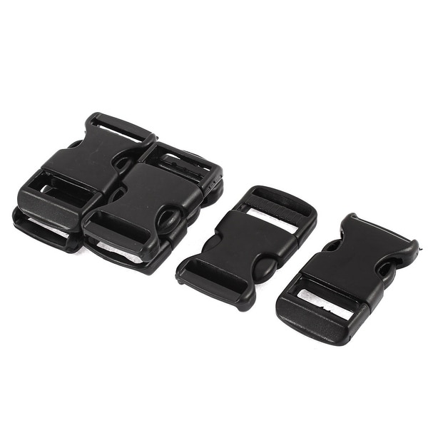 Luggage Strap Replacement Side Quick Release Buckle Clasp Black 6Pcs
