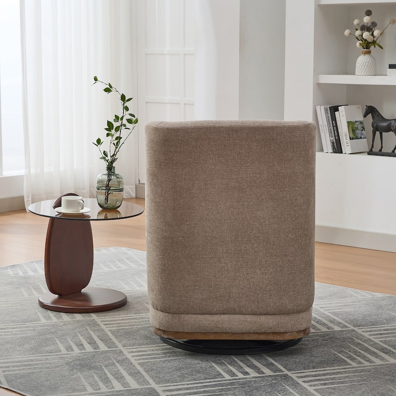 Chenille Armless Swivel Accent Chair