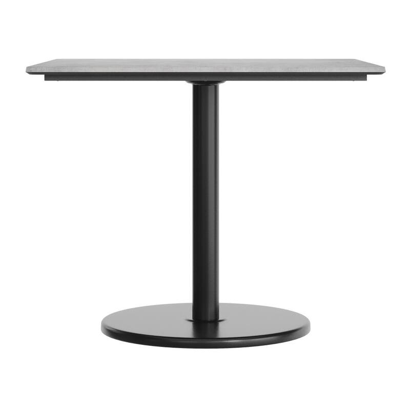Commercial HPL Tabletop with Table Height Round Base - 36"W x 36"D x 29.5"H