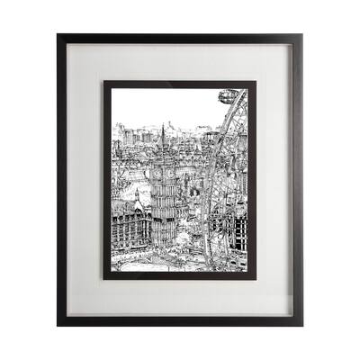 B&W City Scene IV Framed Art Print