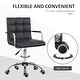 preview thumbnail 5 of 7, Home Office Chair with Wheels, Executive Desk Chair with PU Leather and Adjustable Height, Ergonomic Upholstered Task Chair