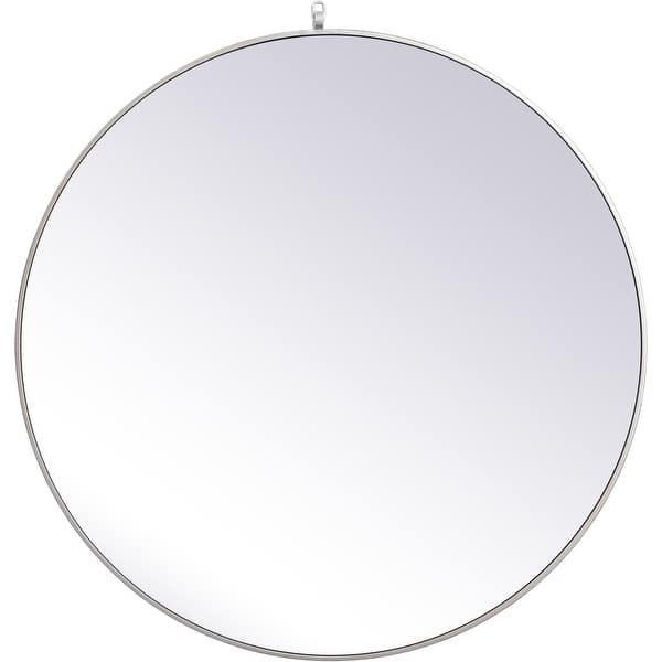 slide 2 of 11, Elegant Lighting Eternity 39" Diameter Circular Beveled Metal Framed Silver