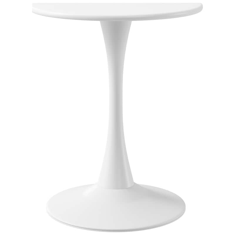 Frond and Form 23.5 Inch Outdoor Steel Dining Table - White