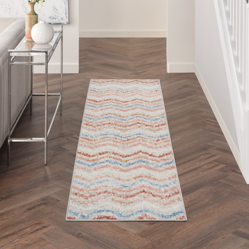 Nourison Elation Chevron Abstract Modern Area Rug