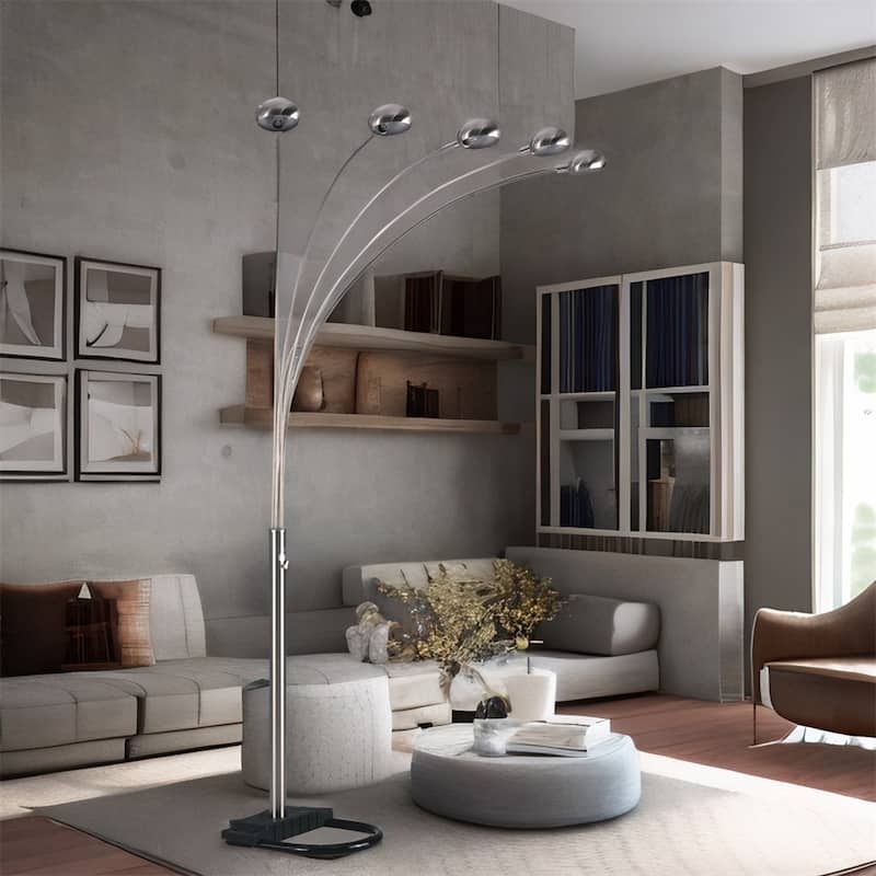 84"H 5-Lights Cap Style Floor Lamp
