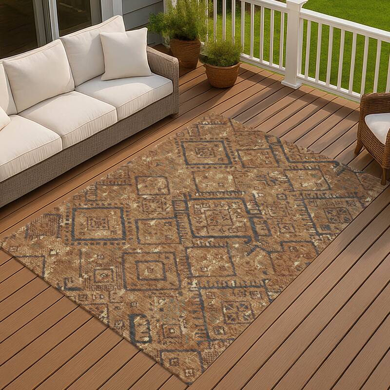 Machine Washable Indoor/ Outdoor Global Andes Chantille Rug