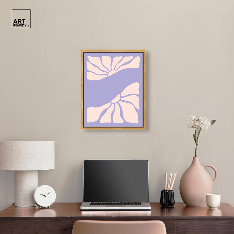 Split in two Flower Canvas by Art Remedy