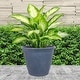 preview thumbnail 19 of 25, Sunnydaze Anjelica Polyresin Outdoor Flowerpot Planter - 24" - Slate