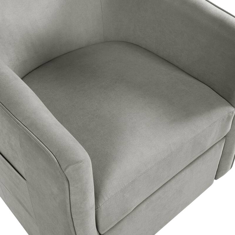 Power Lift Recliner Barrel Shape Recliner Chair Lift Assist Reclining Chair Electric Lift Chair with Footrest and Side Pocket