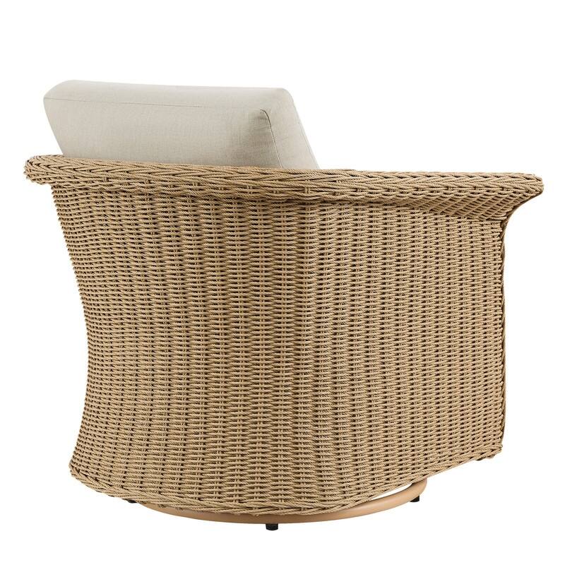 Spruce & Spring Patio Fruniture Outdoor Swivel Chair and Side Table