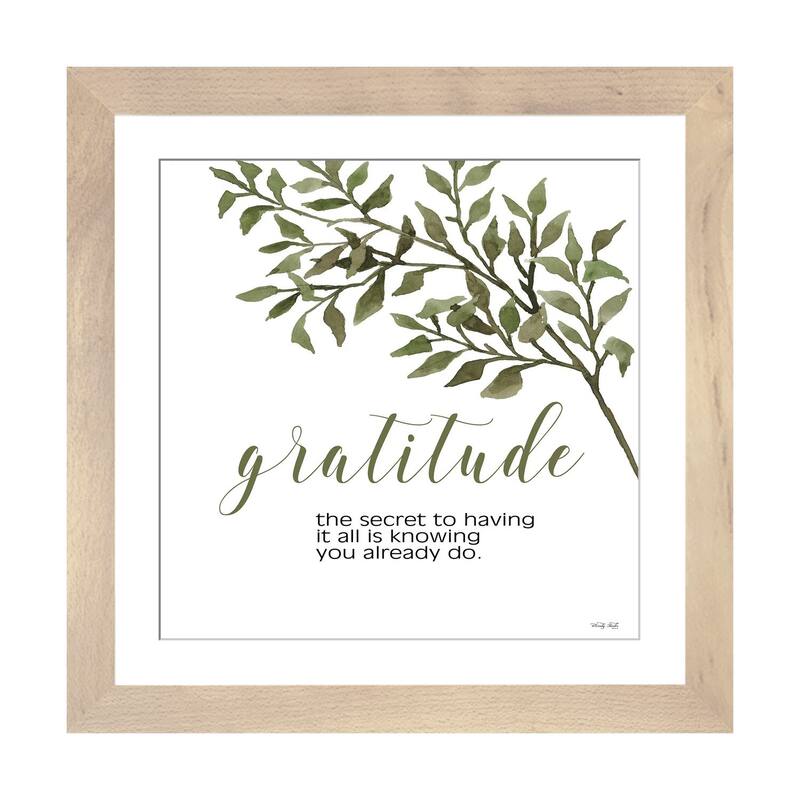iCanvas "Gratitude" by Cindy Jacobs - Natural - 24x24x1
