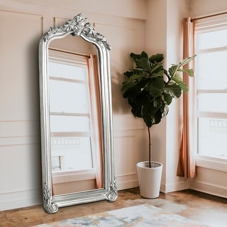 Allan Andrews Rectangular Oversized Full-Length Floor Mirror with Arched Wood Frame - 87"H x 38"W