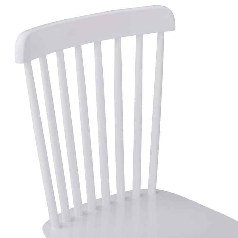 Set of 4 Rubber Wood Dining Chairs, Solid Wood