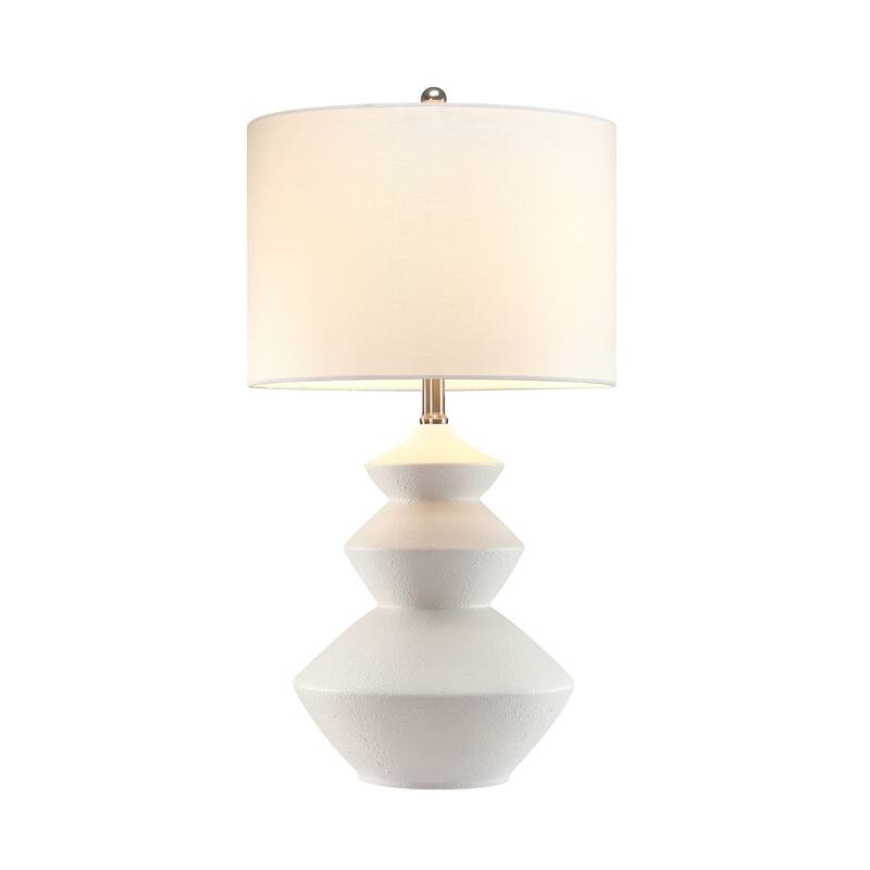 Fulham 3-Way Ceramic Table Lamp with Drum Shade - 25 in. H