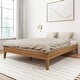 preview thumbnail 13 of 16, Plank and Beam Queen Size Platform Bed Pecan