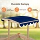 preview thumbnail 5 of 8, Costway Kids Wooden Sandbox with Height Adjustable & Rotatable Canopy - See Details