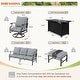 preview thumbnail 111 of 119, MAISON ARTS Outdoor Sofa Set 4/6-Piece Patio Conversation Set with 45'' Gas Fire Pit Table