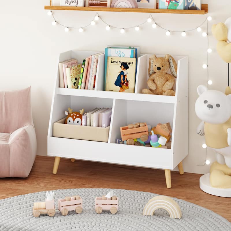 Kids Bookshelf and Toy Organizer
