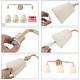 preview thumbnail 10 of 8, Fabrey Mid-century Modern Glam Bathroom Vanity Lights 3-light Gold Fabric Shade Wall Sconces