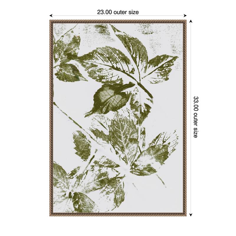 Leaves No. 1 by Maira Ribena (23 x 33 in.), Framed Canvas Wall Art Print