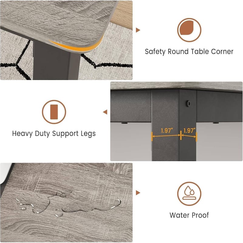 71 Inch Dining Table for Dining Room, Living Room - N/A