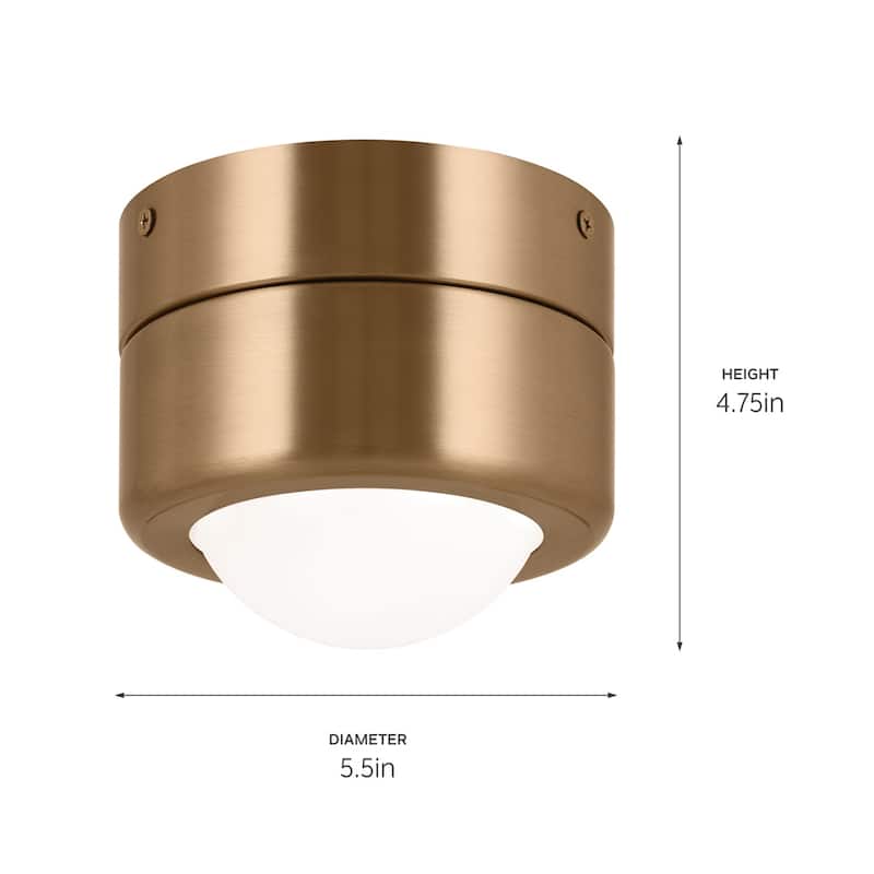 Kichler Lighting Tibbi 5.5 in. 1-Light Champagne Bronze Integrated LED Flush Mount Light