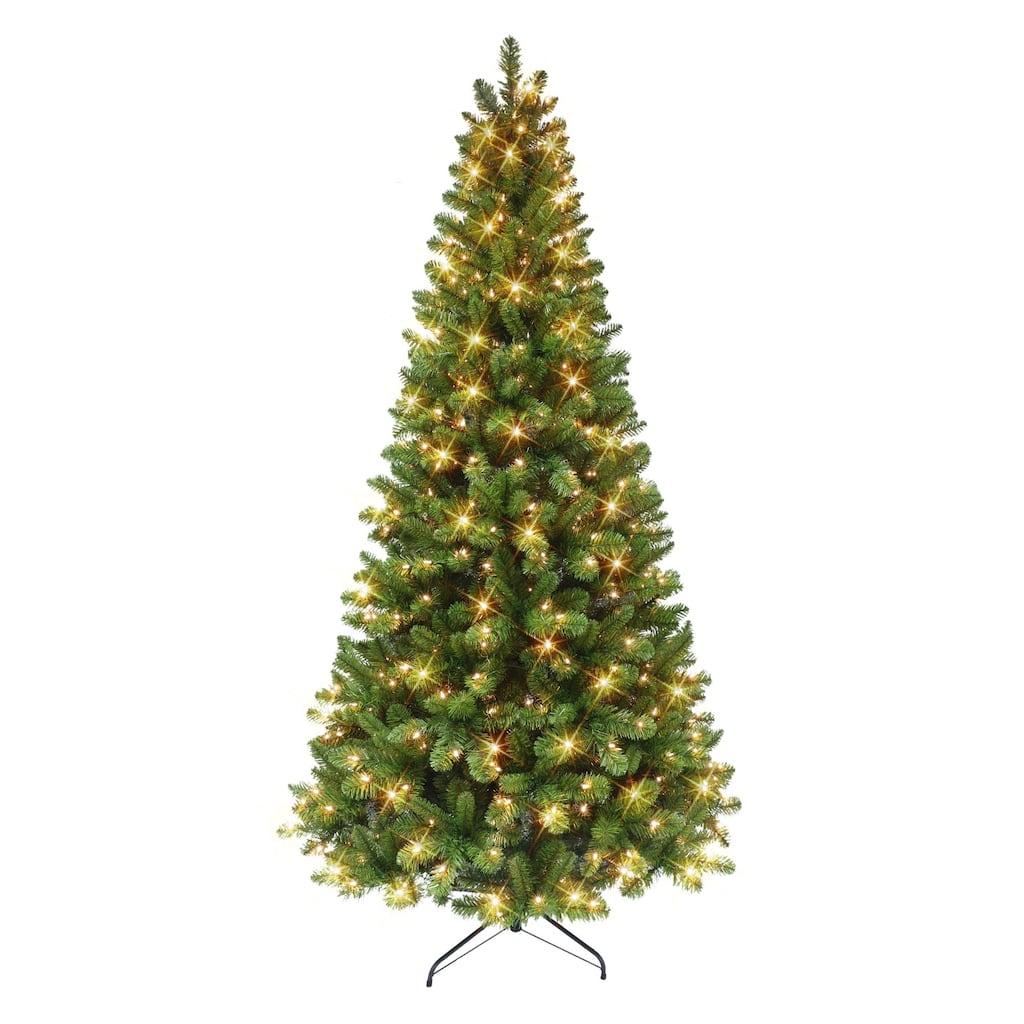 Pre-Lit Medium Artificial Virginia Pine Christmas Tree - 7.5’ - Clear Lights - 7.5 Foot